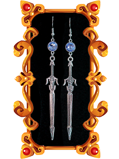 medieval sword earrings fashion 2025